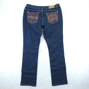 COOGI Dark Blue Jeans with Colorful Sparkle Accents